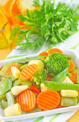 Image showing raw vegetables, mix vegetables