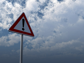 Image showing attention roadsign