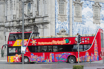 Image showing EUROPE PORTUGAL PORTO RIBEIRA TOURIST BUS