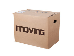 Image showing Closed cardboard box, isolated