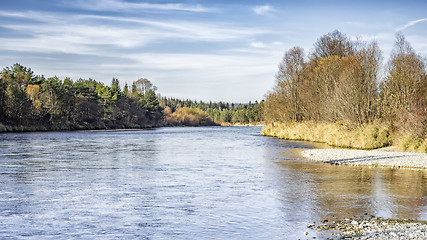 Image showing river isar autumn