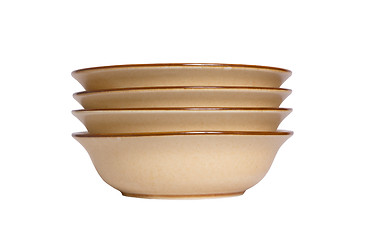 Image showing Vintage empty bowls