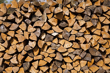 Image showing firewood . close up