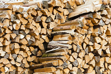 Image showing firewood   close up