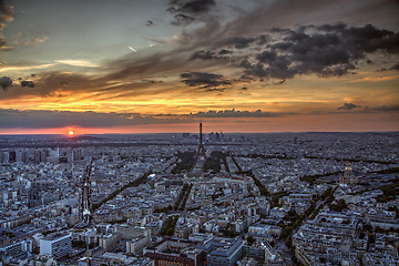 Image showing Sunset over Paris