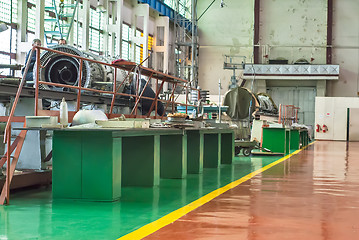 Image showing Shop on assembly of aviation engines.Tyumen.Russia