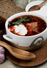 Image showing Ukrainian Traditional Borscht