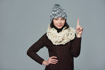 Image showing Christmas girl, winter concept.