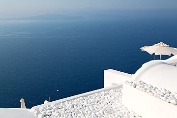 Image showing in vacation    europe cyclades santorini 