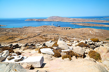 Image showing temple  in delos greece the 