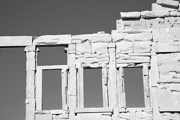 Image showing parthenon and  historical   athens in greece the old architectur