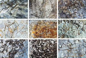 Image showing Rock texture set