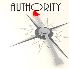 Image showing Compass with authority word