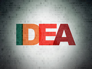Image showing Marketing concept: Idea on Digital Paper background