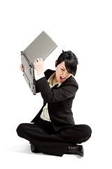 Image showing Stressed businesswoman