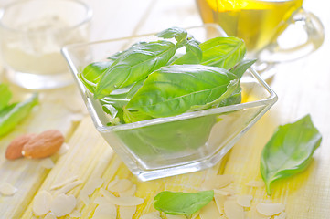 Image showing ingredients for pesto sauce