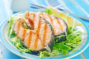 Image showing fried salmon