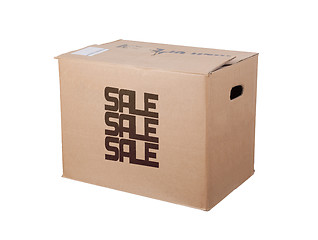 Image showing Closed cardboard box, isolated