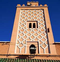 Image showing in maroc africa minaret and the blue    sky