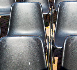Image showing empty seat in italy europe background black  texture