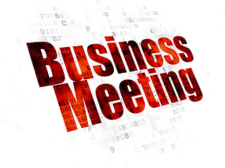 Image showing Business concept: Business Meeting on Digital background