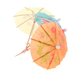 Image showing Paper umbrellas for cocktails