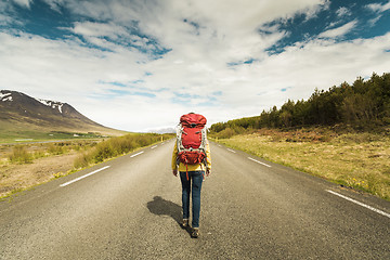 Image showing Backpacker Tourist