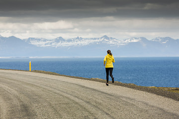 Image showing Winter running