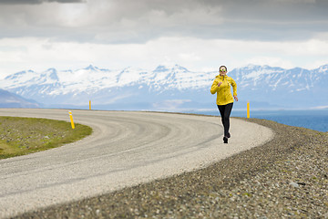 Image showing Winter running