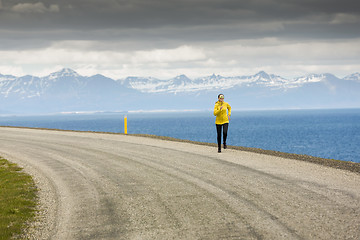 Image showing Winter running