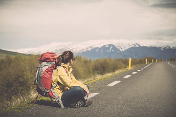 Image showing Backpacker Tourist