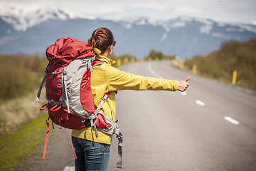 Image showing Backpacker Tourist