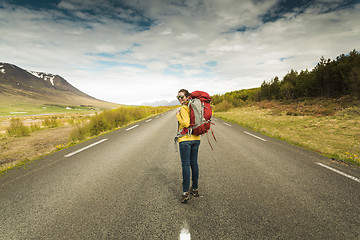 Image showing Backpacker Tourist