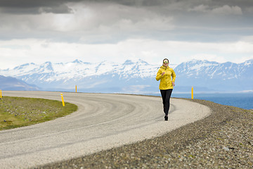 Image showing Winter running