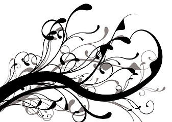 Image showing abstract floral mono