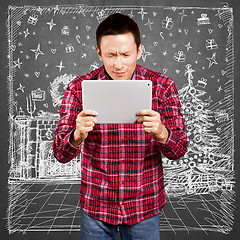 Image showing Man Looking For Christmas Gifts