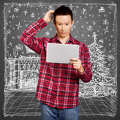 Image showing Man Looking For Christmas Gifts