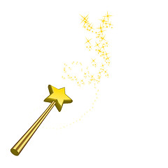 Image showing Magic wand vector illustration on white