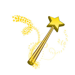 Image showing Magic wand vector illustration on white