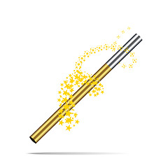 Image showing Magic wand vector illustration on white