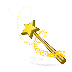 Image showing Magic wand vector illustration on white