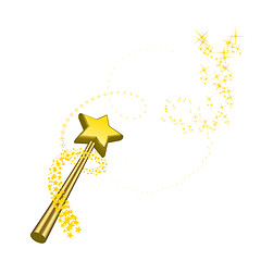 Image showing Magic wand vector illustration on white