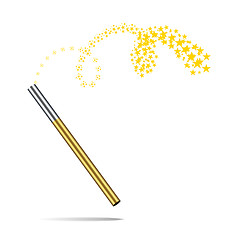 Image showing Magic wand vector illustration on white