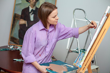 Image showing Creative artist for drawing in the studio