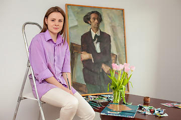 Image showing Creative artist for drawing in the studio