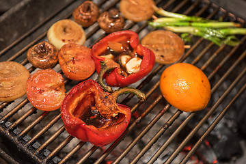 Image showing Different vegetables on the grill 