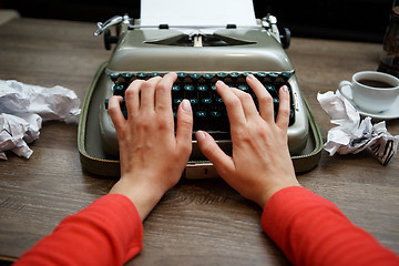 Image showing typewriter, ready for jounalist action