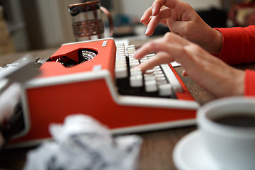 Image showing typewriter, ready for jounalist action