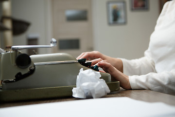 Image showing typewriter with crumpled paper