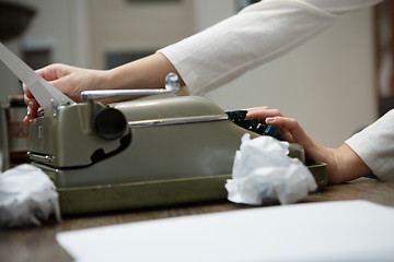 Image showing typewriter with crumpled paper